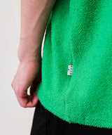 REON LOGO TERRY COTTON POLO (BLACK/BEIGE/GREEN)