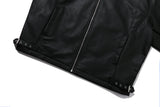 ヴィーガンレザーシングルジャケット / VEGAN LEATHER SINGLE JACKET_BLACK