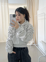 ナッピングシャーリングクロップドフーディ / Napping Shirring Cropped Hoodie
