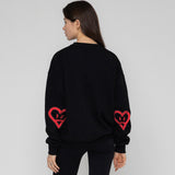 エルボー スプレー ハート スマイル スウェットシャツ / Elbow Spray Heart Smile Sweatshirt