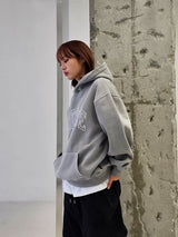 VENTIQUE Pigment Logo embroidery Hoodie 3color