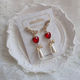 ハートラブウィングピアス / Red Heart Love Wing Piercing