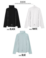 バックジップタートルネックロングスリーブカットソー/ BACK ZIP TURTLENECK L/S (4574075617398)
