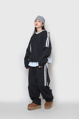 2wayナイロンスェットシャツ / two-way nylon sweatshirt