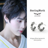 キャットクロウ66シルバーフープイヤリング / Catclaw 66 silver hoop earring (4593036329078)