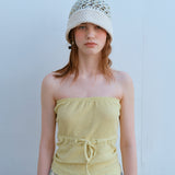 ワッフルチューブトップ / WAFFLE TUBE TOP, YELLOW PEAR