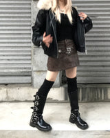 vintage fur two-way blouson jumper
