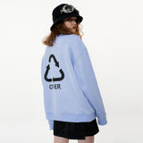 Overfit VV-neck Sweat Shirt [Violet] (6592371556470)