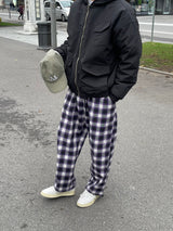 キュネオチェックパターンワイドパンツ