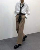 MO マーベルスカーフアイレットシャツ / MO Marvel Scarf Eyelet Shirt (3 colors)