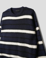 モヘアブラッシュストライプニット/mohair brush stripe knit 3color