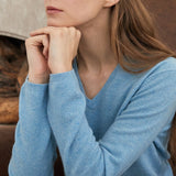 100%cashmere v neck basic top_scani blue (6653689954422)