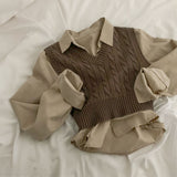 シャツレストランクロップデイリーシャツ / [8color] Shirt Restaurant Crop Daily Shirt