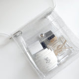 クリアpvcストラップポーチ / Clear pvc strap pouch_gliter