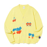 KIRSH X MISAKI KAWAI PATTERN CARDIGAN [LEMON]
