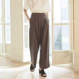 [LINE] Button Inverted Wide Slacks (3 colors) (6696645460086)