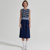 Luna Cat Knit vest [Blue] (6679675666550)