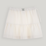 Cream Cancan Mini Skirts