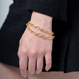 TWIST GOLD CHAIN BRACELET (6618489389174)