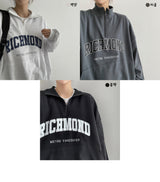 リッチクラスジップアップアノラックスウェットシャツ/Rich class zip-up anorak sweatshirt