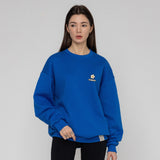 [UNISEX] Flower board embroidery smile sweatshirt