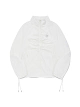 CHERRY STRING SHIRRING WINDBREAKER [WHITE]