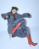 UNISEX WOOL RAGLAN HIDDEN COAT W - TWILL GRAY (6636060770422)