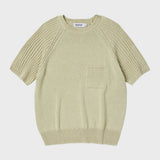 オーガニックコットンハーフスリーブニット/ORGANIC COTTON HALF SLEEVE KNIT (PISTACHIO)