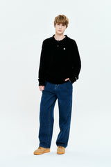 MONO CHERRY MEN COLLAR KNIT[BLACK]