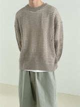 Netting round neck knit