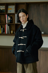 ハーフダッフルコート/unisex half duffle coat black