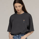 タトゥーエンブロイダリーストライパーショートスリーブT / Tattoo Dog Embroidery Striper Short Sleeve Tee_5color