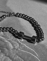 ASCLO Barbell Chain Bracelet (Silver) (6568533983350)