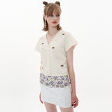 Ribbon Cardigan [Beige] (6593113653366)
