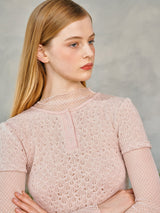 パンチングハーフパフィニットセット / Punching Half Puffy Knit Set (2colors)