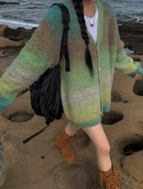 (UNISEX) カラフルグラデーションカーディガン