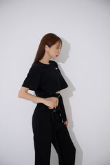 スクエアバックルショートスリーブTシャツ / TOP(9367) Square Buckle Short Sleeve T-shirt