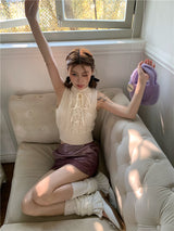 ストラップツイストノースリーブトップス / strap twist sleeveless top