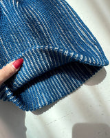 a two-tone ribbed beanie