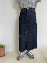 Modest indigo denim skirt