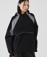 ANORAK TWO-TONE HOODIE (BLACK)