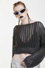 バイクロップドニット/BAY CROPPED KNIT