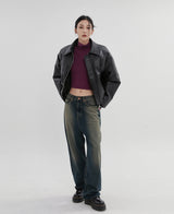 （UNISEX）チャブ6オンスレザージャンパー