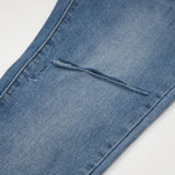 ハイスパンデックスデストロイドスキニージーンズ/HIGH SPANDEX DESTROYED LIGHT BLUE SKINNY JEAN [6060]