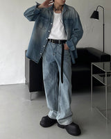 MONTH Brush Denim Shirt Jacket
