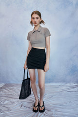 HIDE Collar Button Top (Light Khaki) (6570967400566)