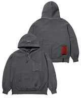22インサイドアウトピグメントオーバーサイズミディアムスウェットフーディー/22 INSIDEOUT PIGMENT OVERSIZED MEDIUM SWEAT HOODIE BEIGE / NAVY / CHARCOAL