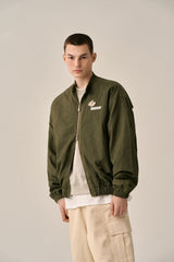 VINTAGE WASHED RIDER JACKT-KHAKI