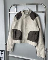 トレジャークロップドレーシングレザージャケット / OA Treasure Cropped Racing Leather Jacket (2 colors)