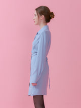 SHIRRING DETAIL COLLAR ONEPIECE_BLUE (6612504346742)